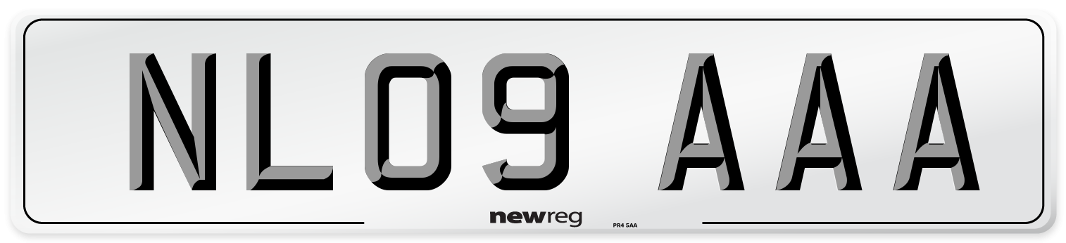 NL09 AAA Number Plate from New Reg